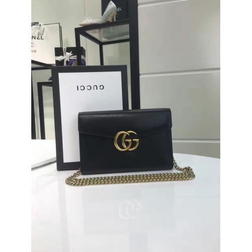 Gcucci Dionysus leather mini chain bag black